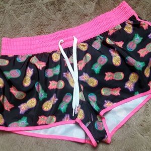 OP Ocean Pacific Neon Shorts Pineapples Large JRS